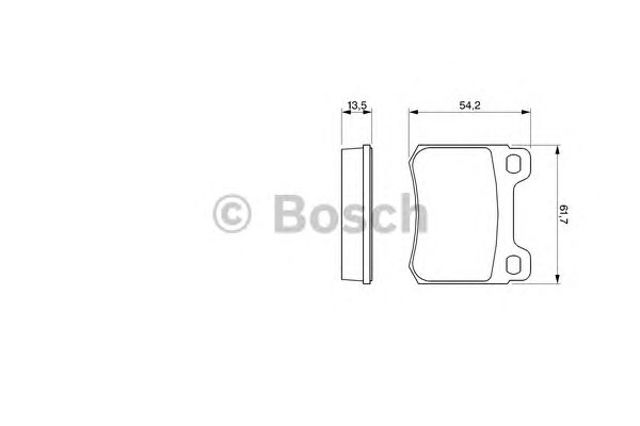 Колодки гальмівні задні, дискові 0986466874 BOSCH