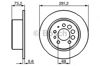 Диск гальмівний задній 0986478143 BOSCH