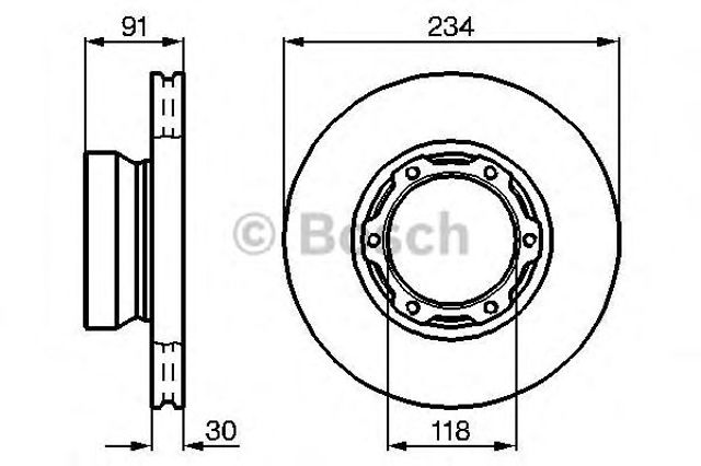 Гальмо дискове переднє 0986478407 BOSCH