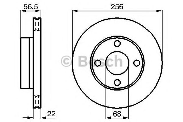 Bosch audi диск гальмівний передній 80 1,8-2,3e 91-92 0 986 478 550