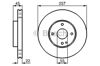 Диск гальмівний передній 0986478638 BOSCH