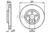 Диск гальмівний передній 0986478812 BOSCH