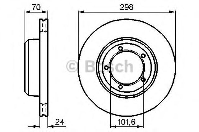 Bosch гальмівний диск передн, landrover discovery 0 986 478 824