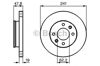 Диск гальмівний передній 0986479206 BOSCH