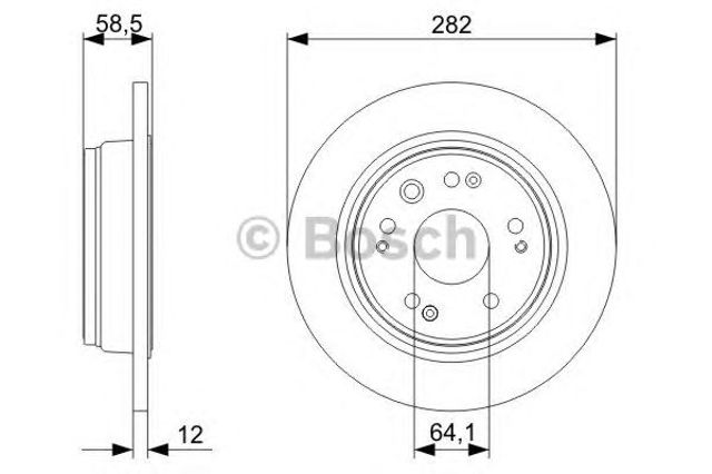 Bosch honda диск гальм, задній fr-v 04- 0 986 479 361
