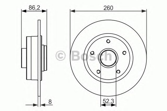 Дискові гальма 0986479684 BOSCH