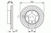 Диск гальмівний передній 0986479716 BOSCH