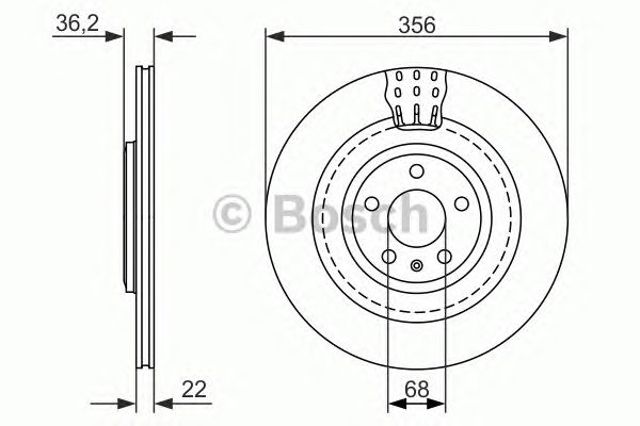Диск гальмівний задній 0986479749 BOSCH