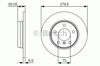 Диск гальмівний задній 0986479S34 BOSCH