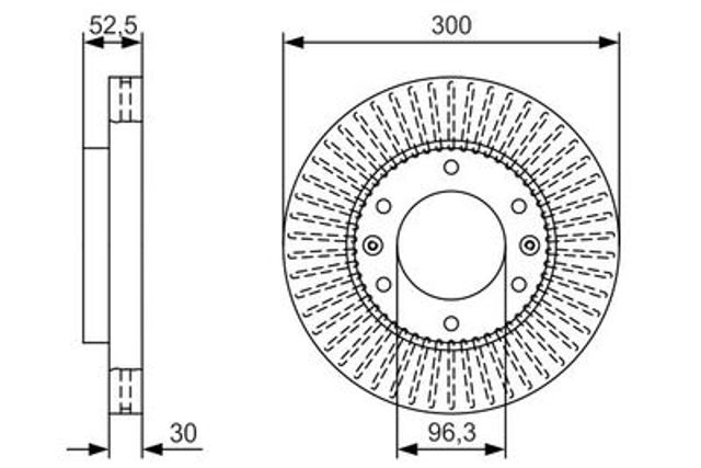 Bosch hyundai гальмівний диск передн,h-1,starex 06- 0 986 479 T88