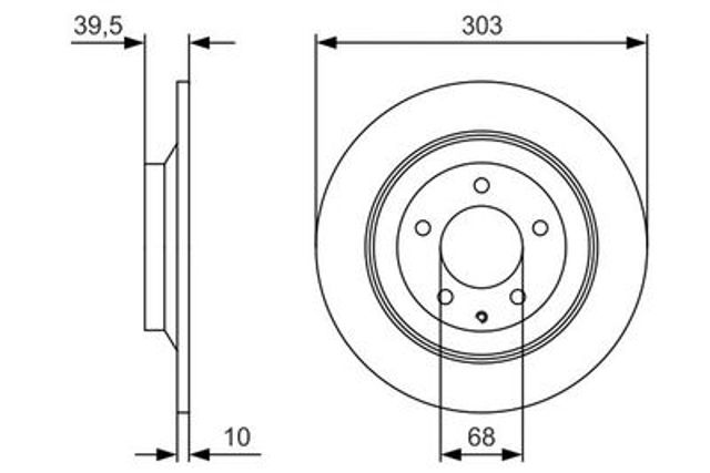 Диск гальмівний задній 0986479V04 BOSCH