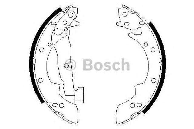 Bosch щоки гальмівні задн, peugeot 1,1-1,9 renault 1,4-2,1 0986487076