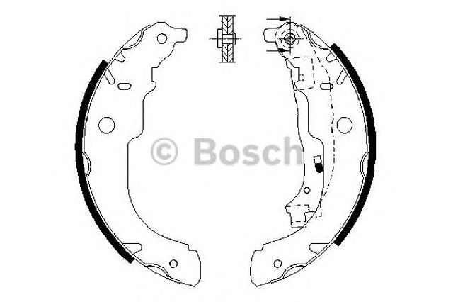 Bosch citroen гальмів.щоки задн.c3 ii,ds3 09-,peugeot 207 06- 0 986 487 721