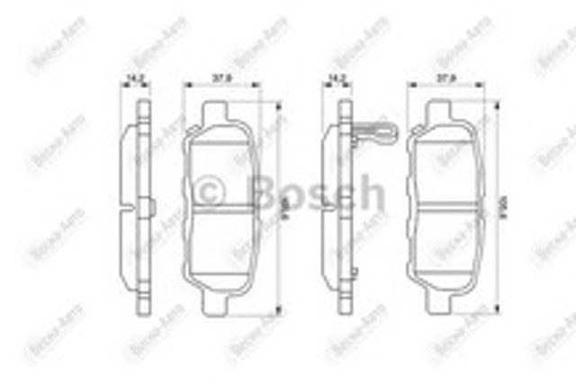 Колодки гальмівні задні, дискові 0986494090 BOSCH