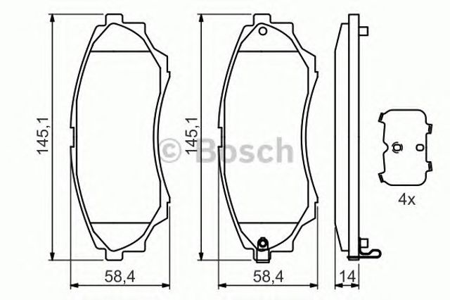 Гальмівні колодки 0986494323 BOSCH