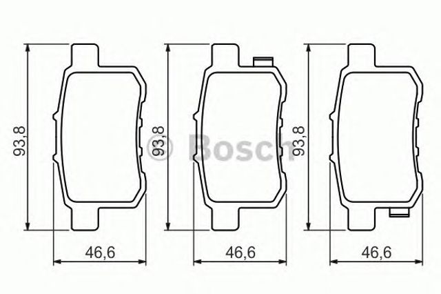 Колодки на гальмо задній дисковий 0986494338 BOSCH