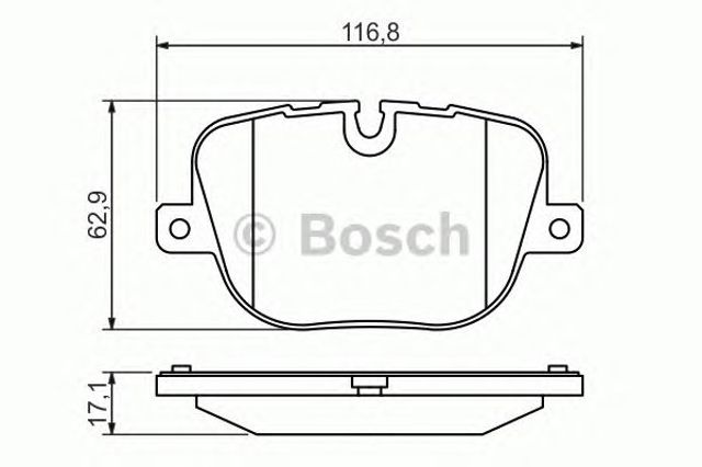 Комплект задніх колодок 0986494409 BOSCH
