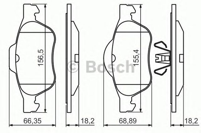 Гальмівні колодки 0986494439 BOSCH