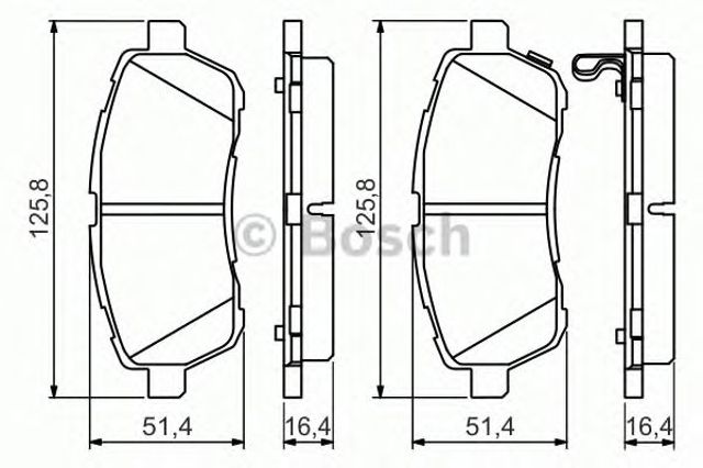 Колодки передні 0986494574 BOSCH