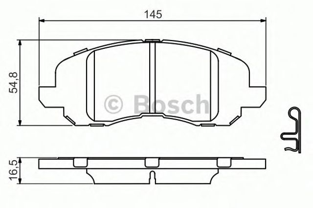 Колодки передні 0986494575 BOSCH