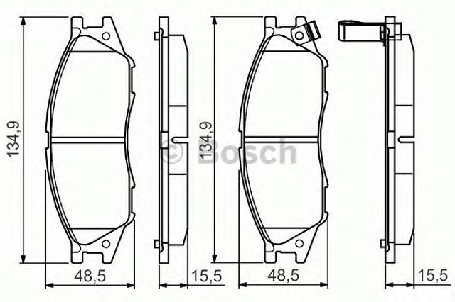 Колодки передні 0986495146 BOSCH