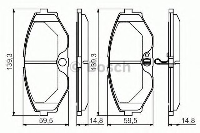 Гальмівні колодки 0986495147 BOSCH