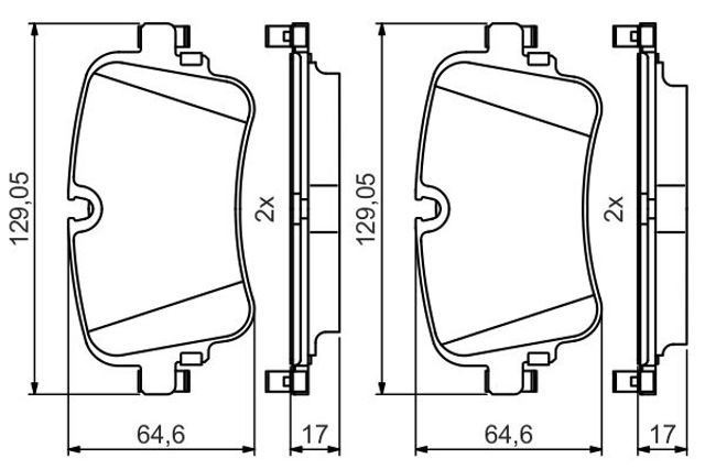 Задні дискові колодки 0986495426 BOSCH