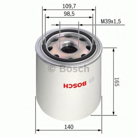 Bosch z8255 фільтр вологовіддільник (пневмосистеми) renault, volvo 0 986 628 255