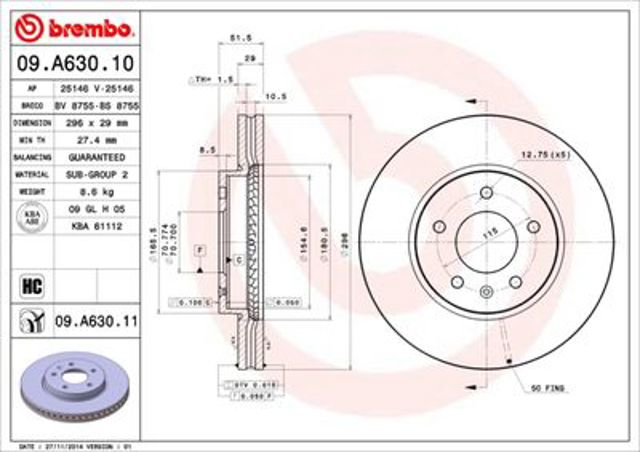 Bosch  диск гальмівний передн,opel antara,captiva 09A63011
