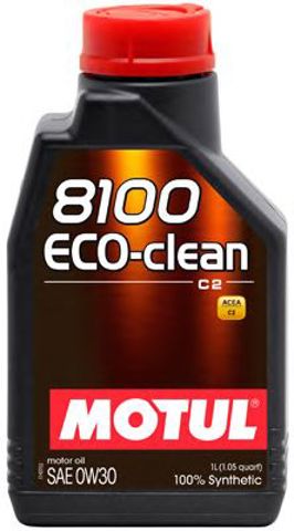 Масло двигателя, motul 8100 eco-clean 0w-30 1l 102888