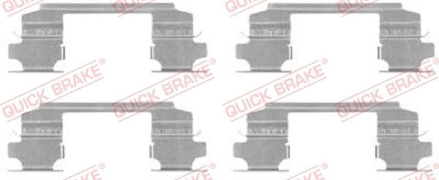 Комплект пружинок кріплення дискових колодок, передніх 1091686 QUICK BRAKE