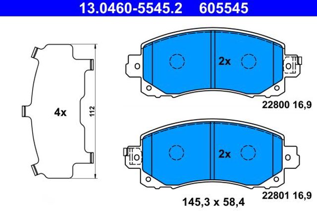 Передні гальмівні колодки Subaru Forester V