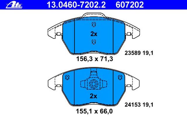 Комплект гальмівних колодок  - дискові 13.0460-7202.2