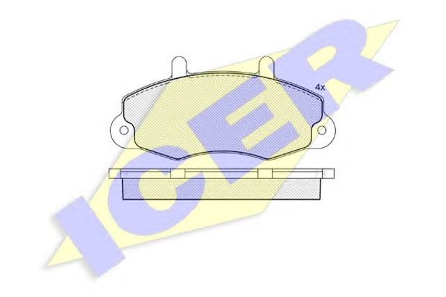 Колодки передні 140896 ICER