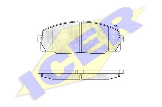 Передні гальмівні колодки 141170 ICER