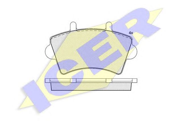 Передні гальмівні колодки 141442 ICER