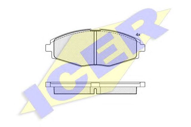 Колодки передні 181262 ICER
