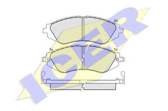Передні гальмівні колодки 181263 ICER
