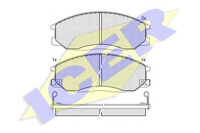 Тормозні колодки 181372 ICER