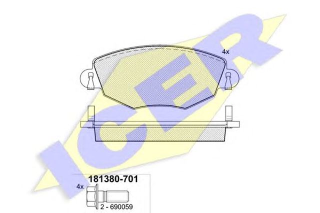 Дискові гальма 181380701 ICER