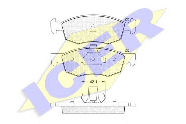 Тормозні колодки 181508 ICER
