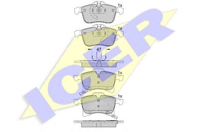 Колодки передні 181592 ICER