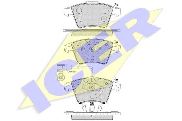 Тормозні колодки 181779 ICER