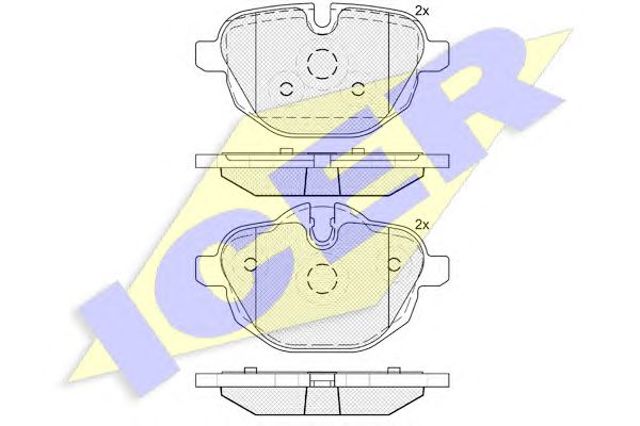 Колодки гальмові задні, дискові 182004 ICER