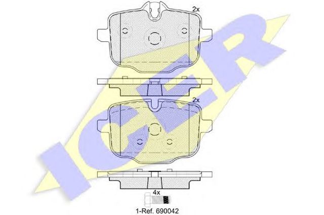 Задні колодки 182005 ICER