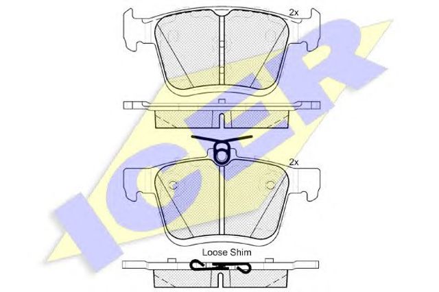 Задні колодки 182099 ICER