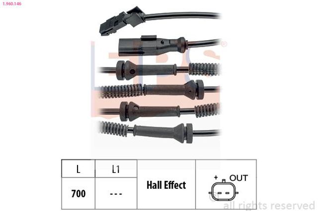 Передній датчик ABS 1960146 EPS