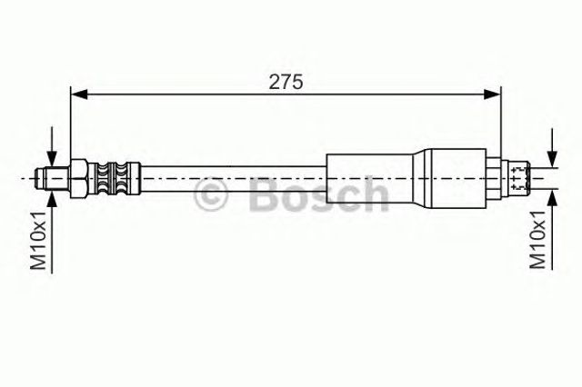Шланг гальмівний задній 1987476649 BOSCH