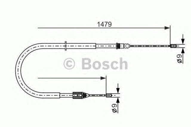 Трос ручника задній правий 1987477647 BOSCH
