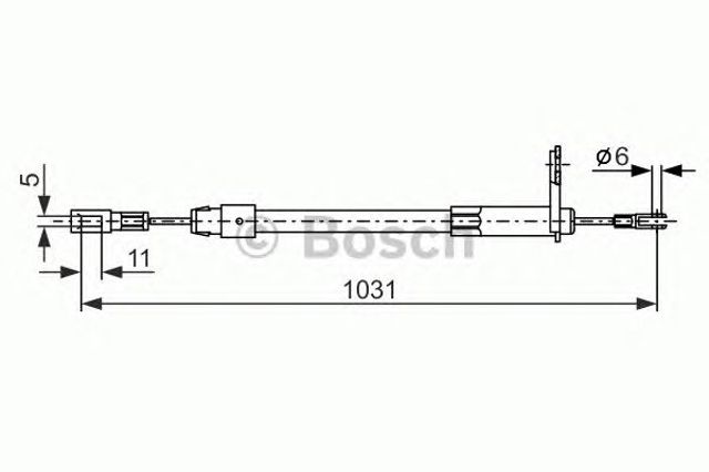 Трос ручника задній правий 1987477850 BOSCH